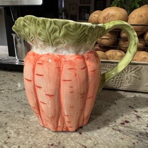 Carrot Shaped Ceramic Pitcher